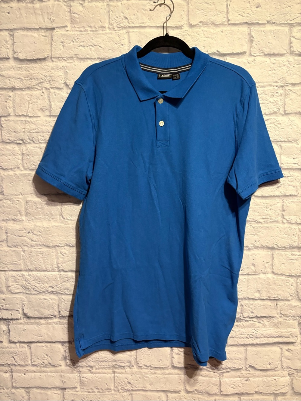 Men’s Royal Blue Polo Shirt — Classic Short Sleeve LIVERGY XL